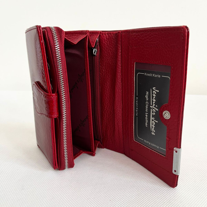 Dámska červená kožená peňaženka ZAFIRA