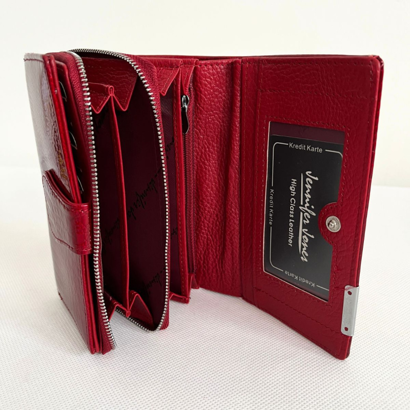 Dámska červená kožená peňaženka ZAFIRA