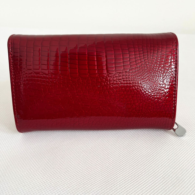 Dámska červená kožená peňaženka ZAFIRA