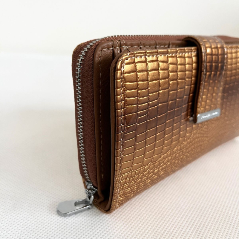 Dámska kožená zlatá peňaženka DOROTA