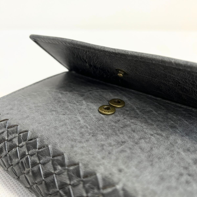 Kožená dámska sivočierna peňaženka SISSY