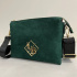 Dámska tmavozelená crossbody kabelka, ekosemiš, cez telo