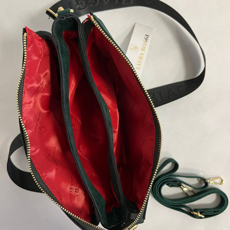 Dámska tmavozelená kabelka ALESSANDRA