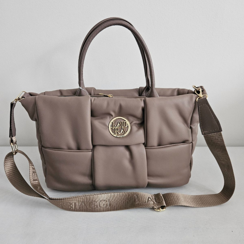 Dámska sivohnedá kabelka TAMYRA