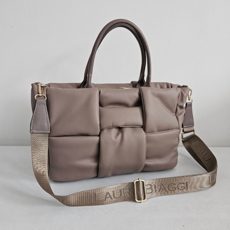 Dámska sivohnedá kabelka TAMYRA