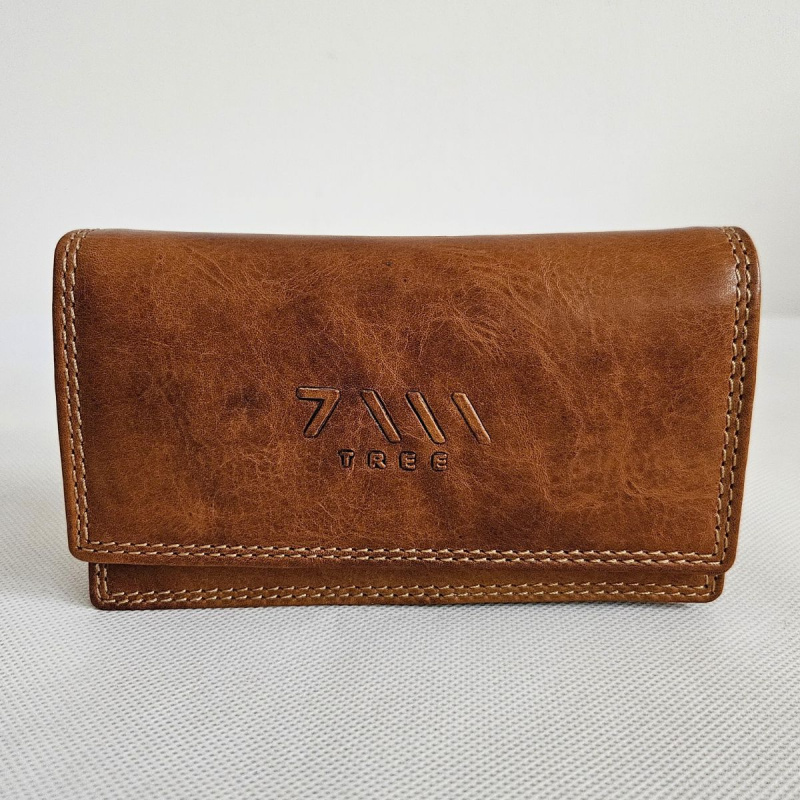 Svetlohnedá kožená peňaženka 7-TREE