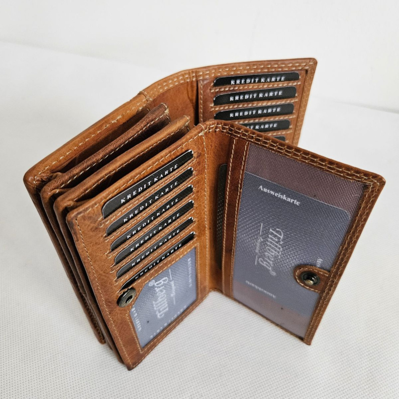 Svetlohnedá kožená peňaženka 7-TREE