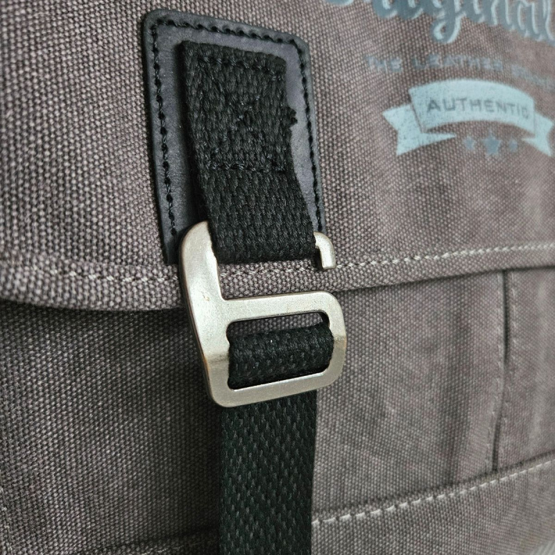 Plátená pánska šedá taška na rameno LOGAN