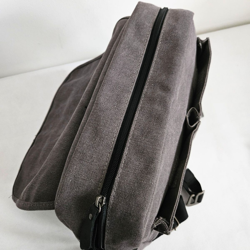 Plátená pánska šedá taška na rameno LOGAN