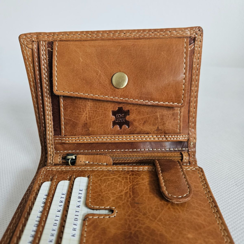 Svetlohnedá pánska kožená peňaženka GRANT