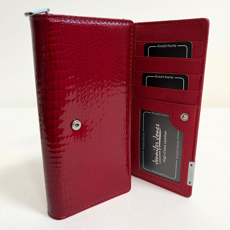 Kožená dámska červená peňaženka NISSA