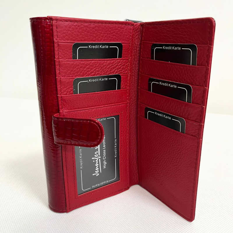 Kožená dámska červená peňaženka NISSA