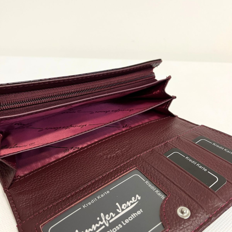 Kožená dámska bordová peňaženka NISSA