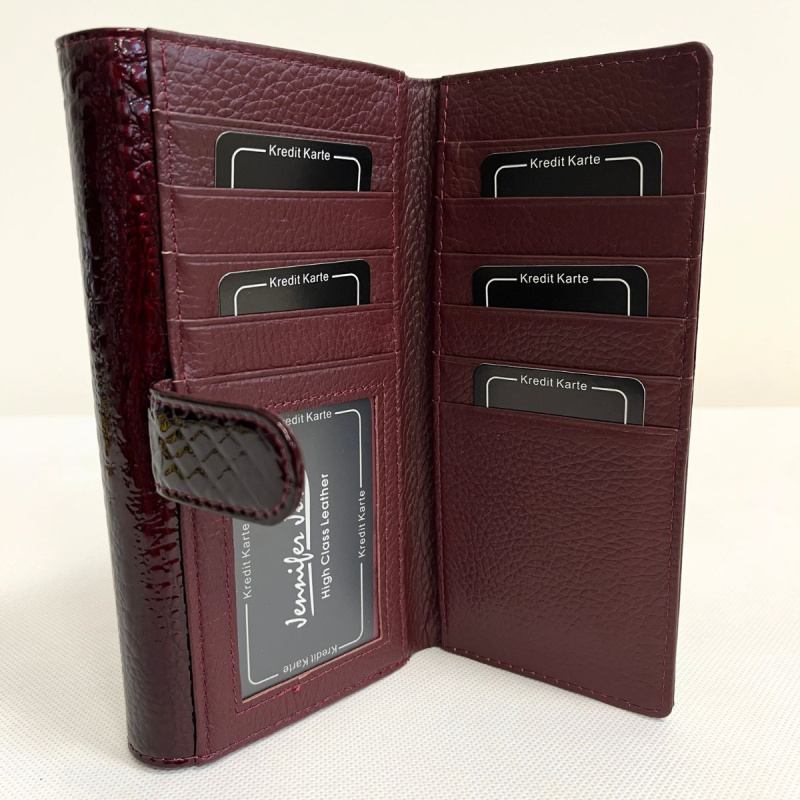 Kožená dámska bordová peňaženka NISSA