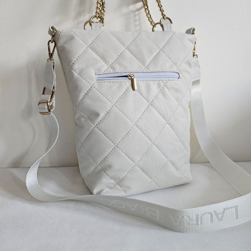 Biela kabelka na výšku Laura Biaggi