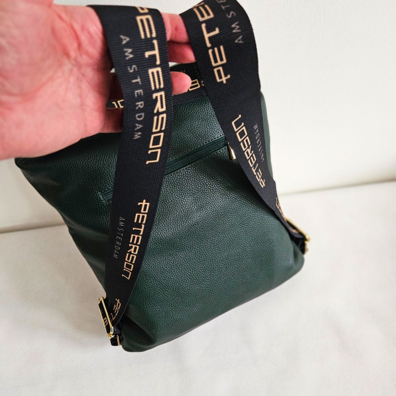 Dámska tmavozelená kabelka 2v1 ADRIA