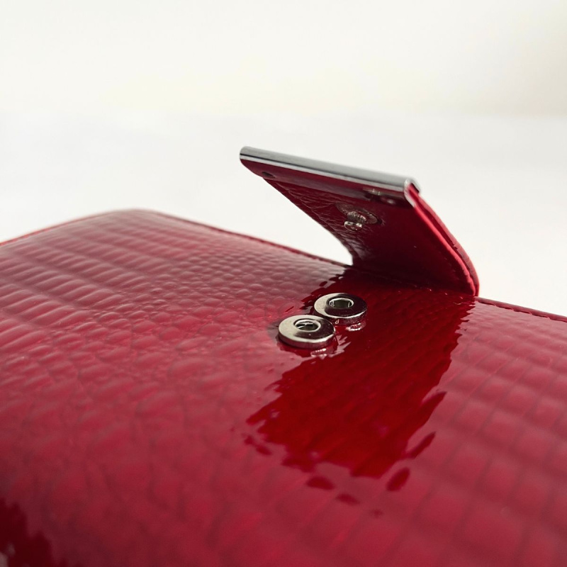 Dámska kožená červená peňaženka DOROTA