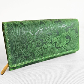 Zelená kožená peňaženka SONYA