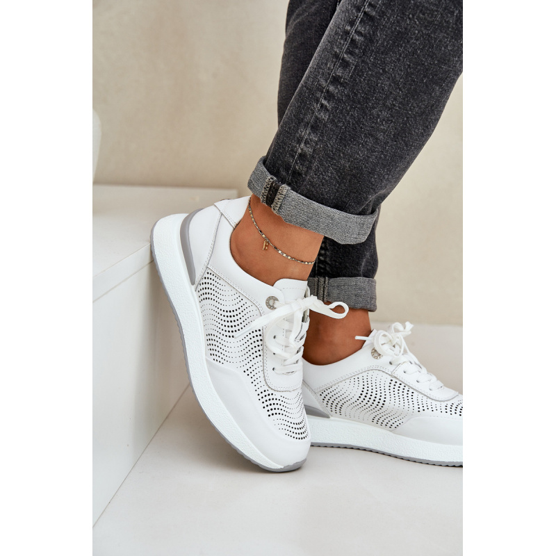 Dámske kožené tenisky biele Vivia