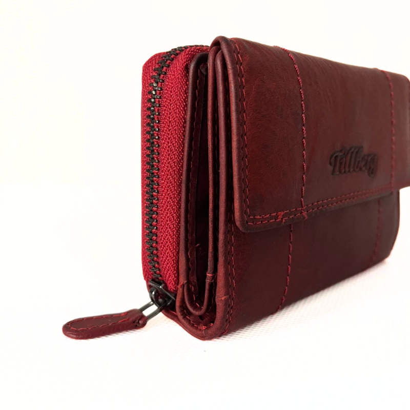 Dámska kožená peňaženka červená Tania