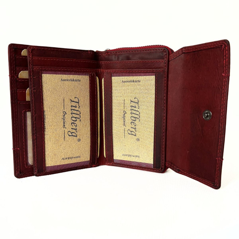 Dámska kožená peňaženka červená Tania