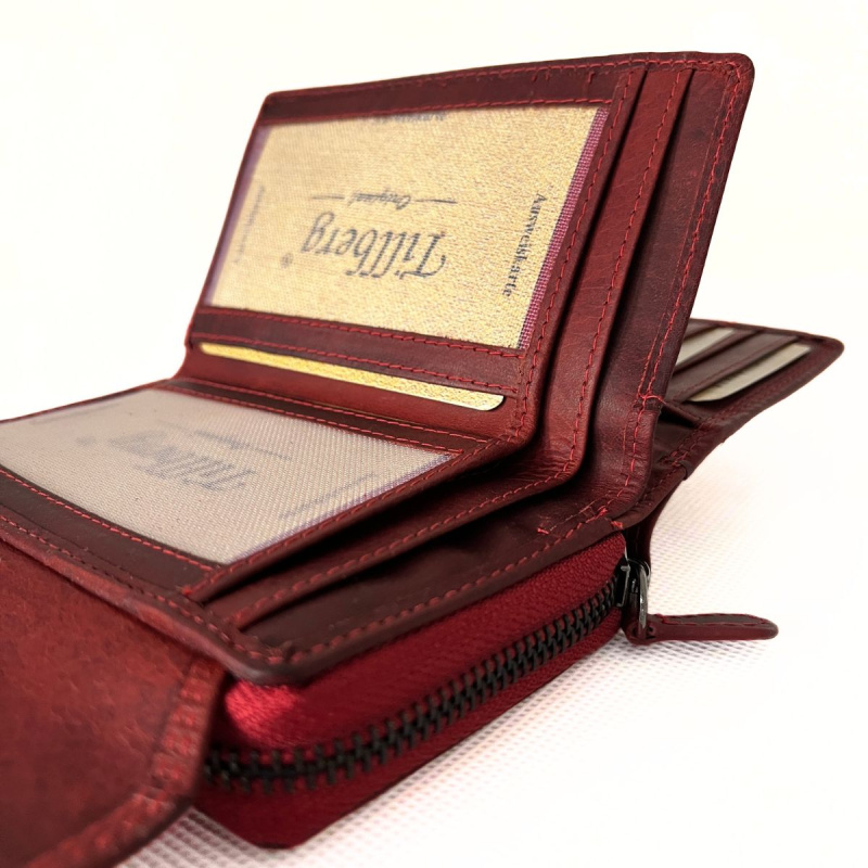 Dámska kožená peňaženka červená Tania