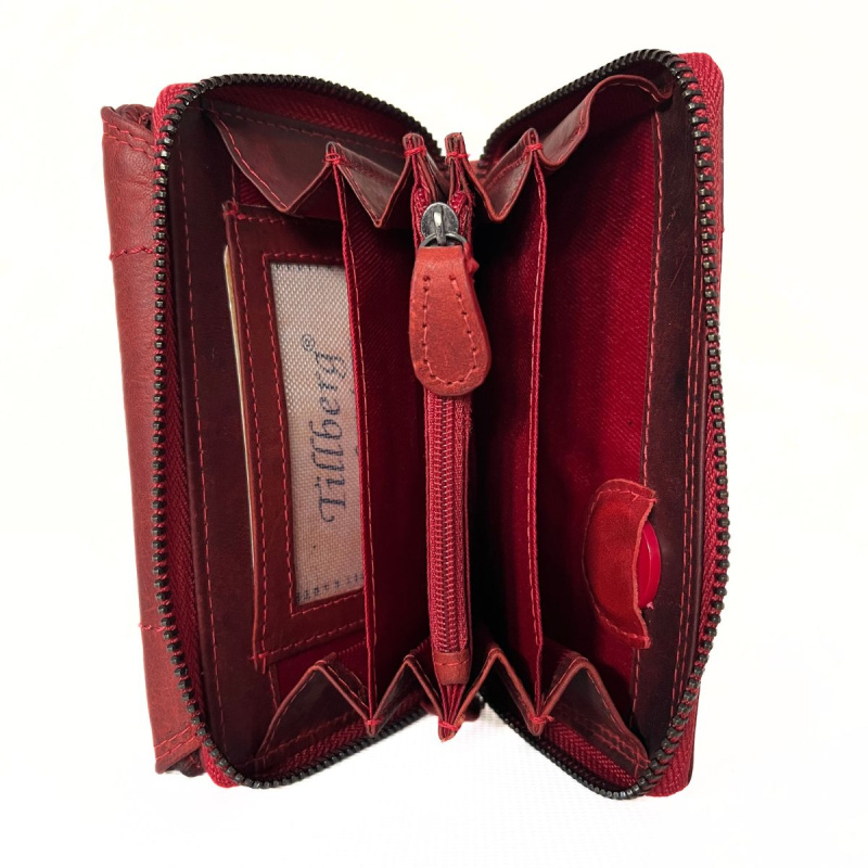 Dámska kožená peňaženka červená Tania