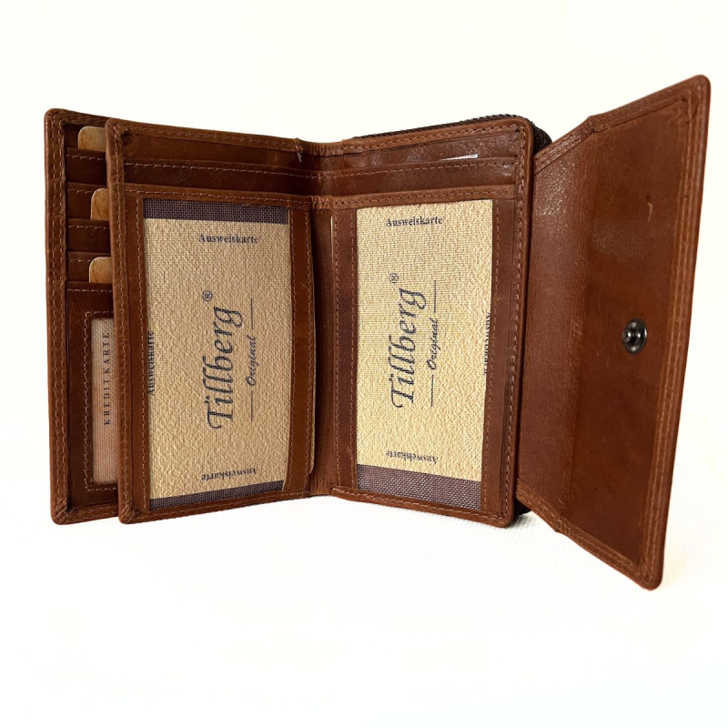 Dámska kožená peňaženka žltohnedá Tania