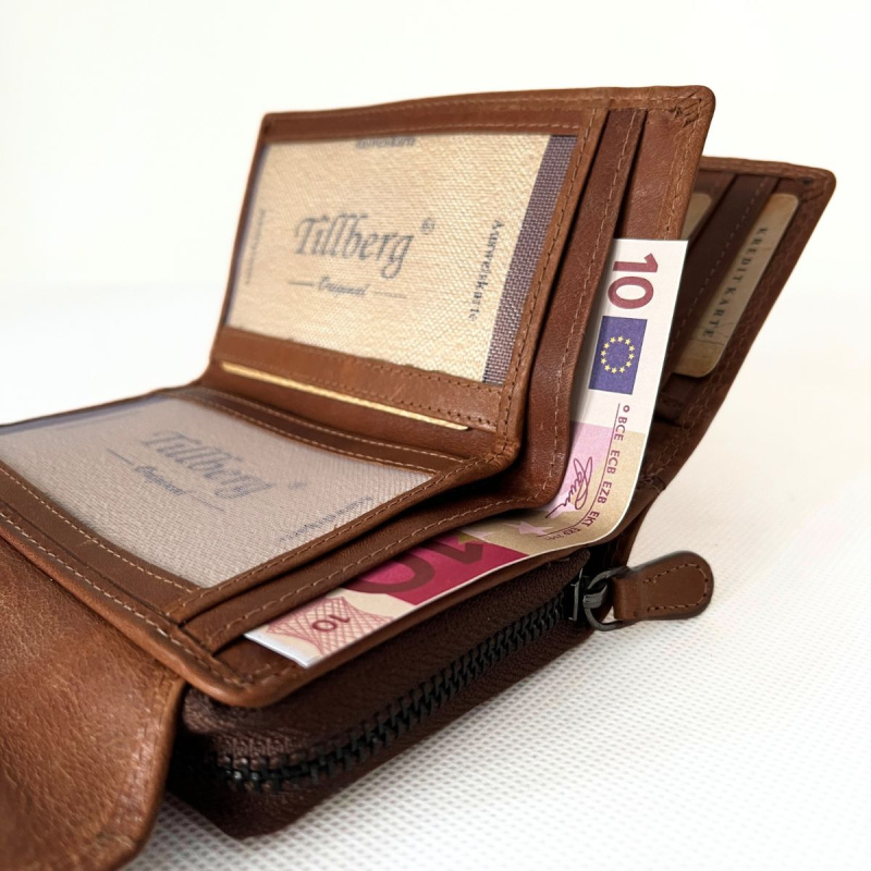 Dámska kožená peňaženka žltohnedá Tania