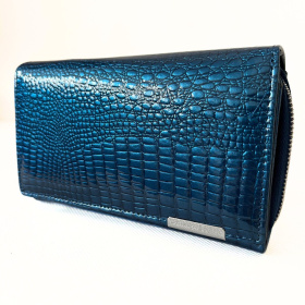 Dámska kožená peňaženka modrá