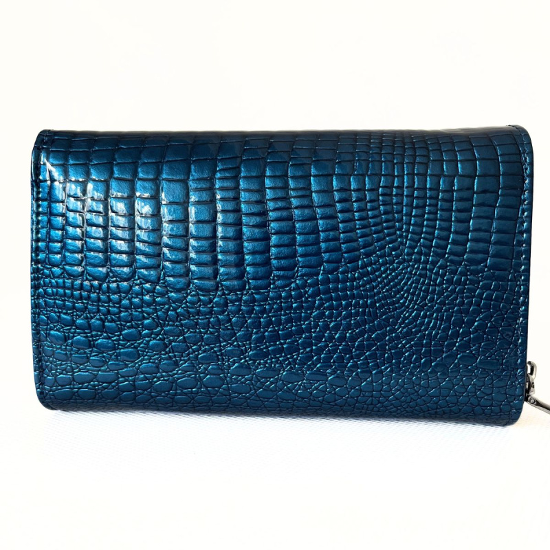 Dámska kožená peňaženka modrá Zafira