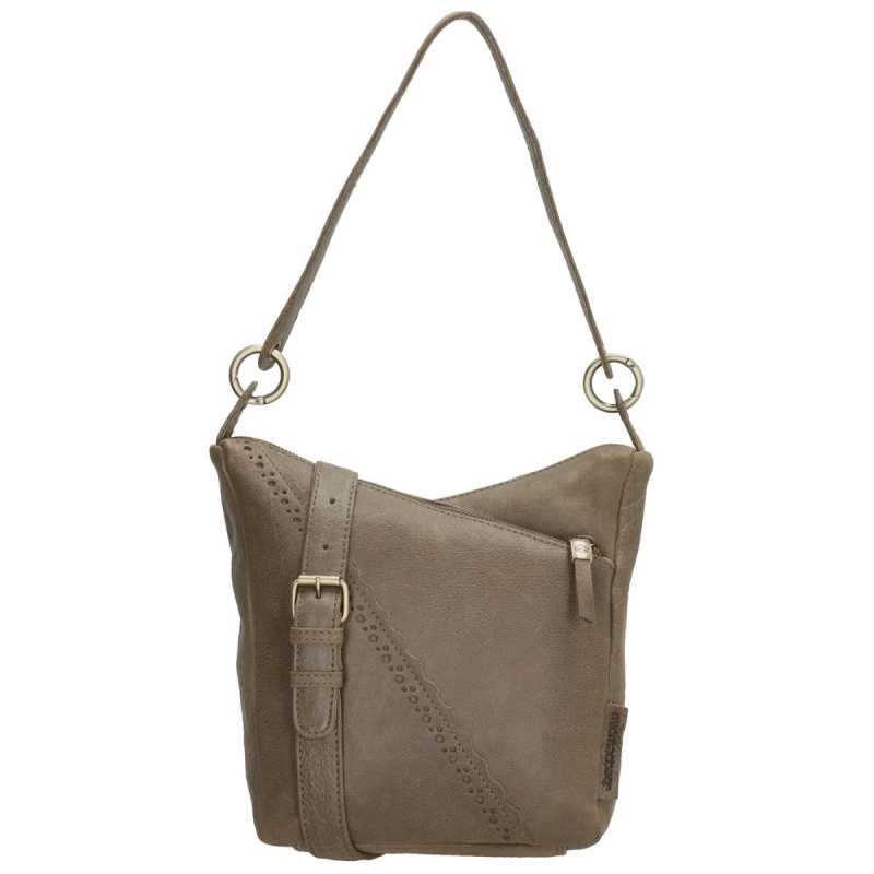 Dámska kožená kabelka olivová