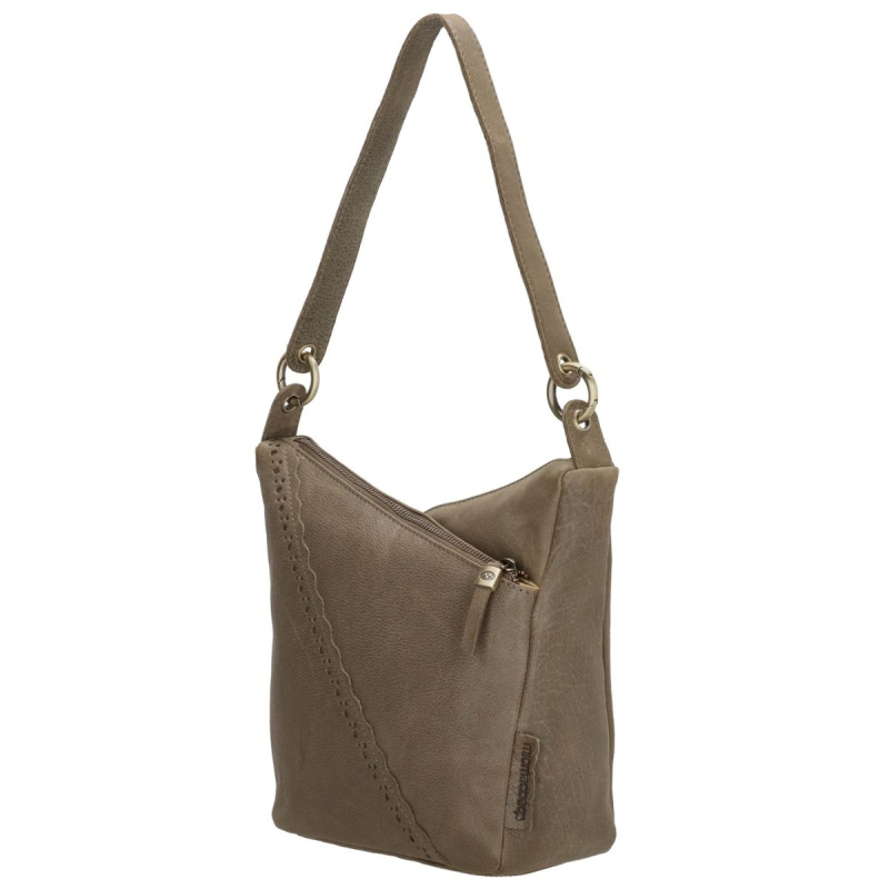 Dámska kožená kabelka olivová Lorena