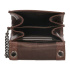 Dámska kožená kabelka na mobil tmavohnedá Noella