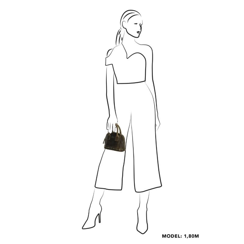 Dámska kožená kabelka olivová Fiora