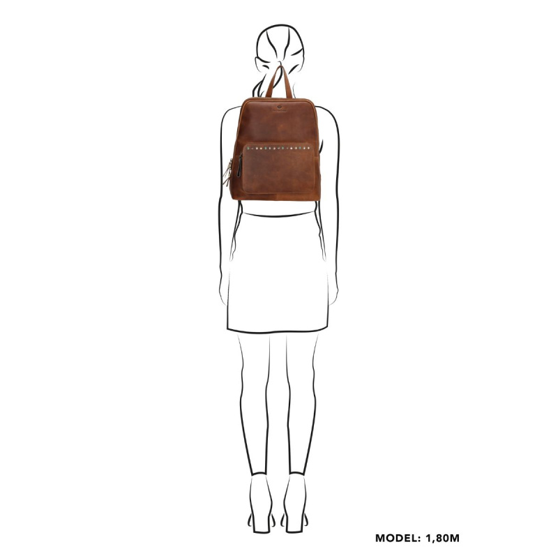 Dámsky kožený batoh koňakový Arden