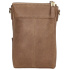 Dámska kožená kabelka na mobil taupe Alissa