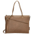 Dámska kožená biznis kabelka taupe