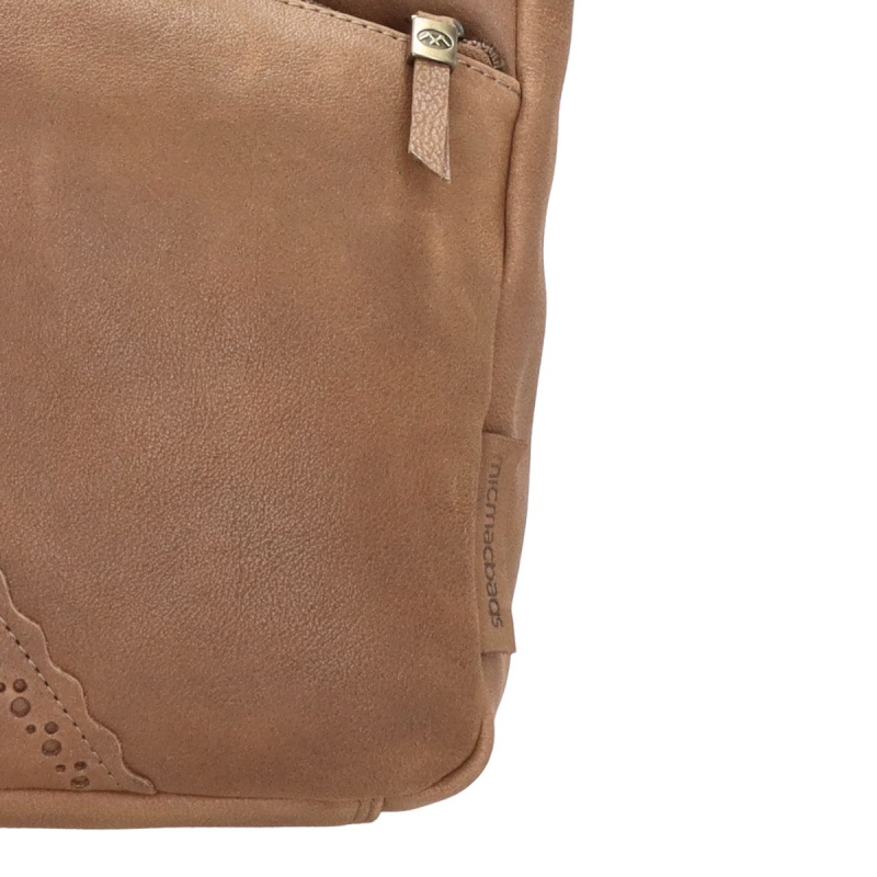 Dámska kožená kabelka taupe Arista