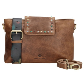 Dámska kožená kabelka piesková