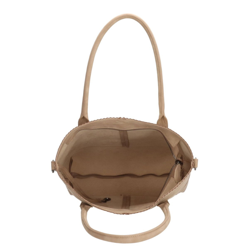 Dámska kabelka na rameno piesková Devona