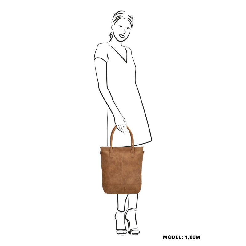 Dámska kabelka na rameno camel Devona