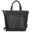 Dámska kožená kabelka čierna Diona