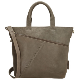 Dámska kožená kabelka olivová