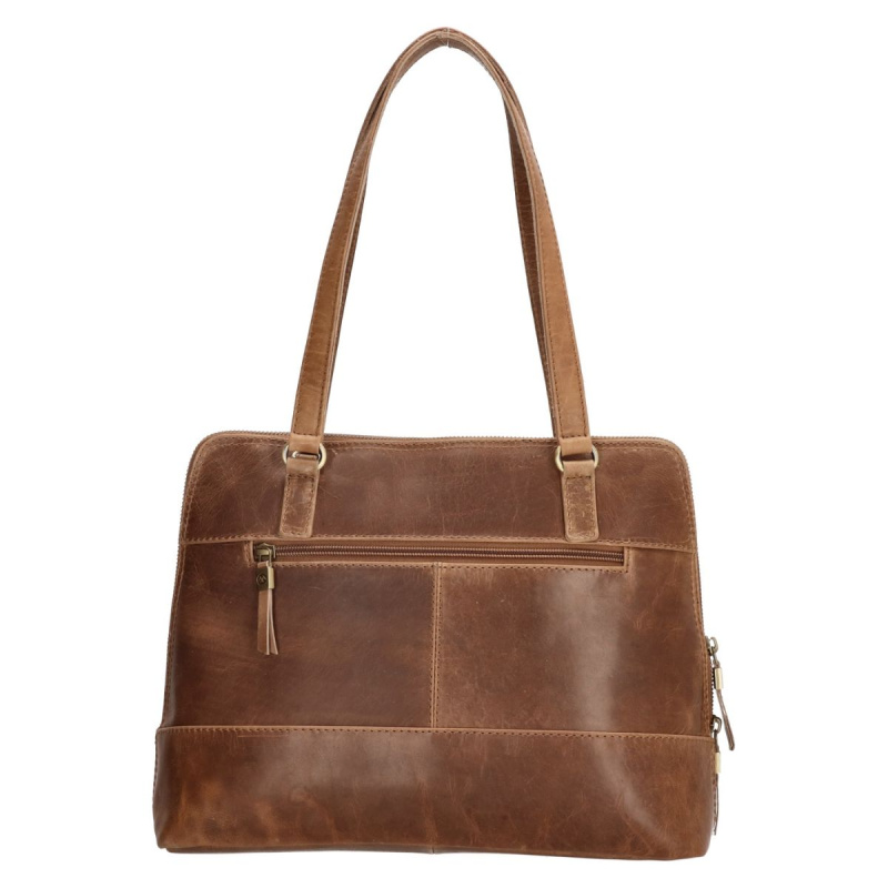 Dámska kožená kabelka piesková Edena