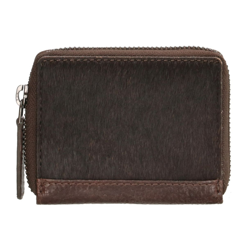 Dámska kožená peňaženka tmavohnedá