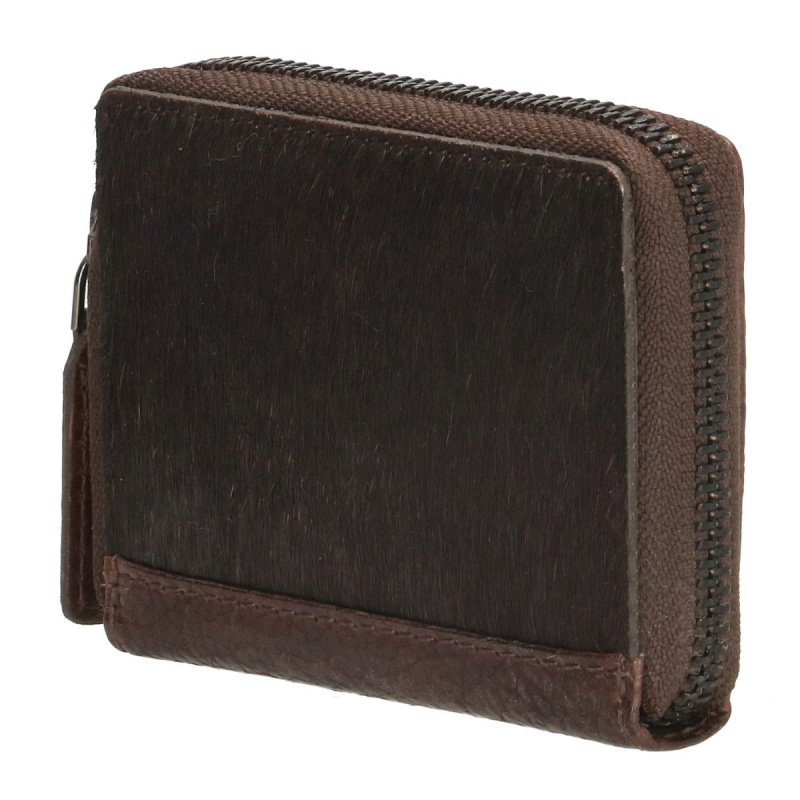 Dámska kožená peňaženka tmavohnedá Edna