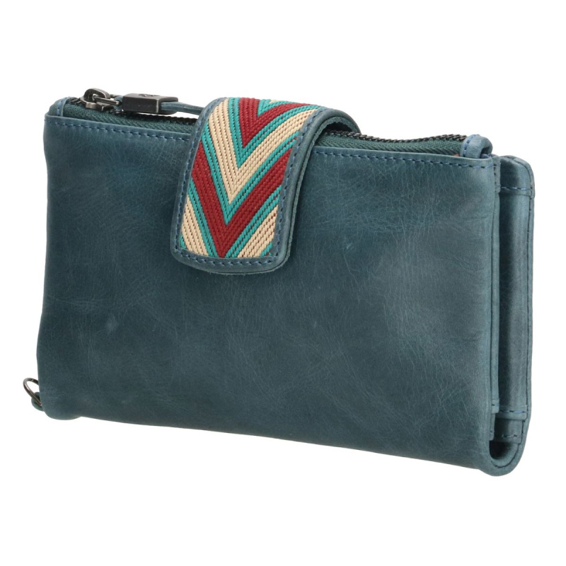 Dámska kožená peňaženka modrá Finna