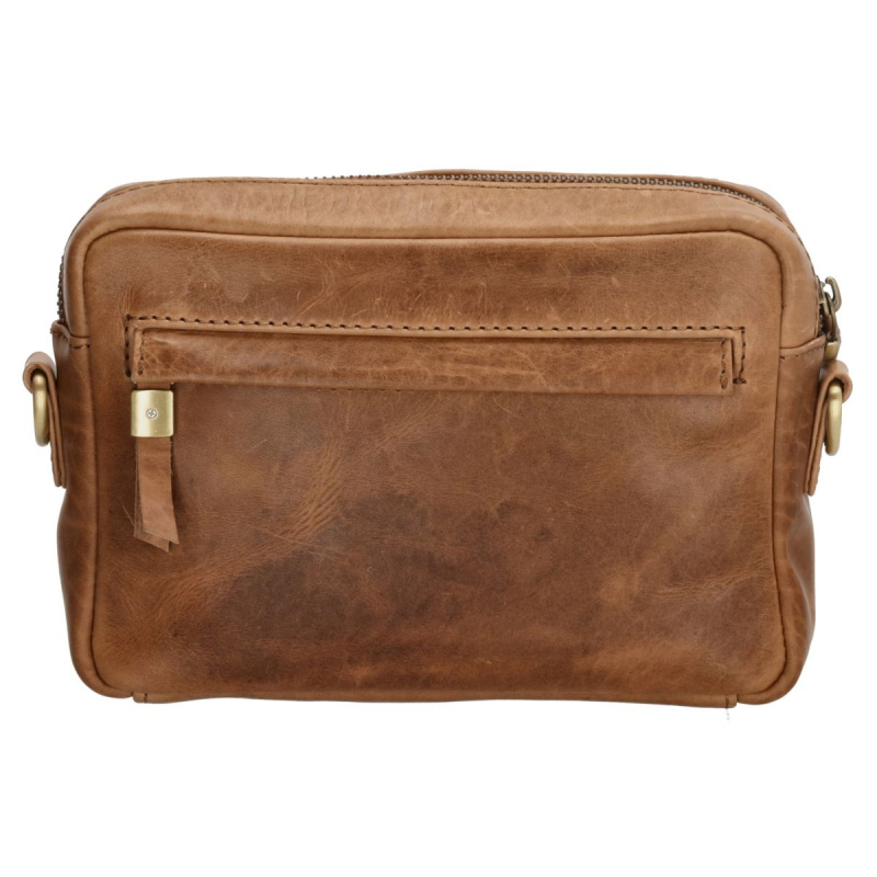 Dámska kožená kabelka piesková Lovella