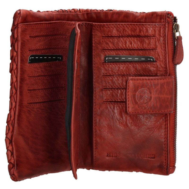 Dámska kožená peňaženka červená Siana